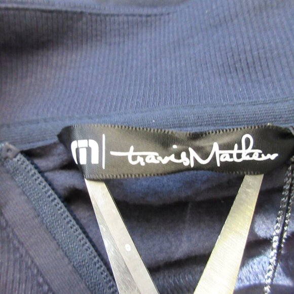 Travis Mathew Newport 1/4 Zip Fleece Men Sweatshirt XL Blue Performance Golf 564 - Picture 4 of 15